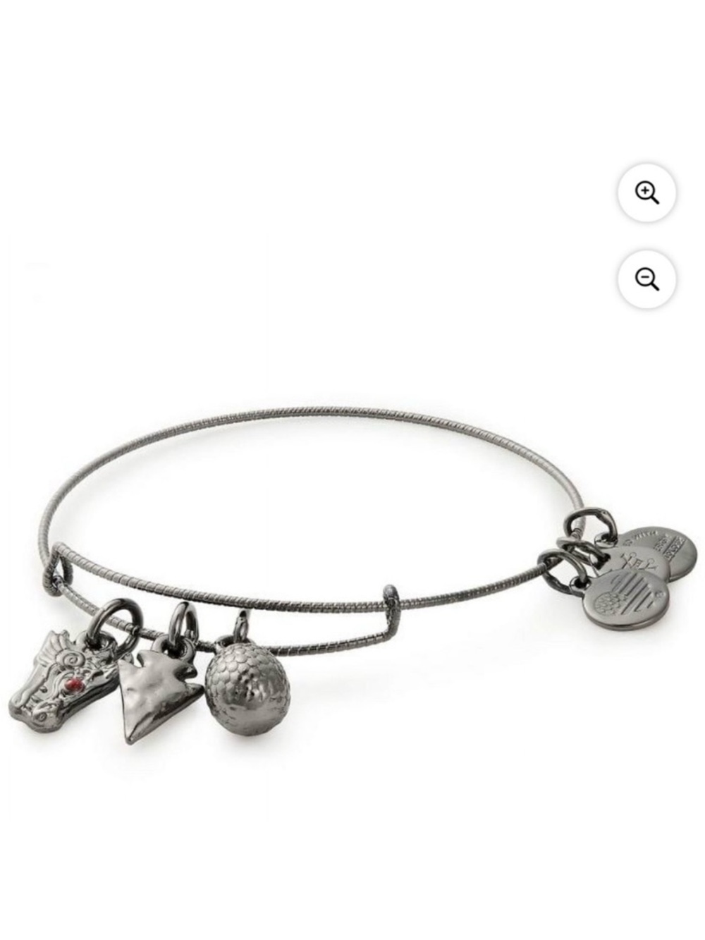 Alex & Ani Game Of Thrones Daenerys Targaryen Bracelet Gunmetal Silver Dragon